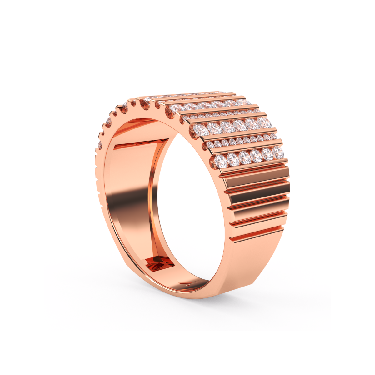 Vintage Diamond Wide Band Gift For Him